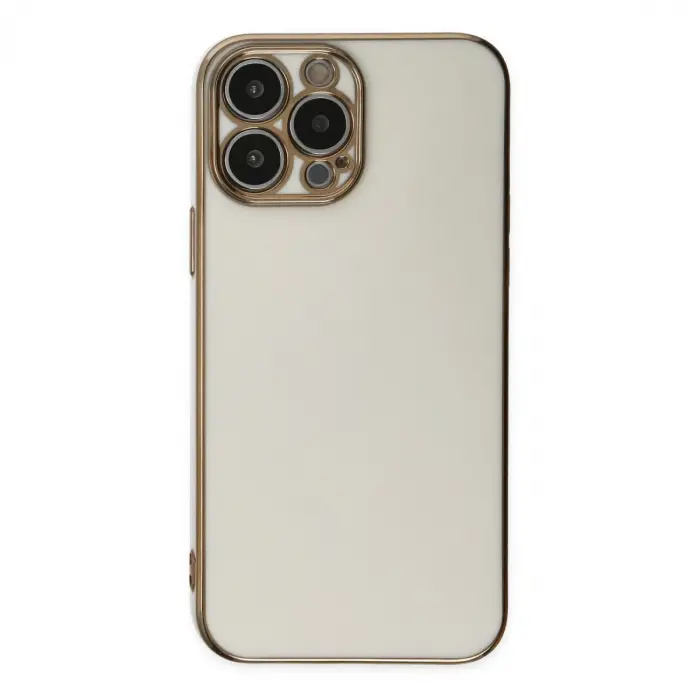 Apple İphone 15 Pro Max Kılıf Volet Silikon - Beyaz