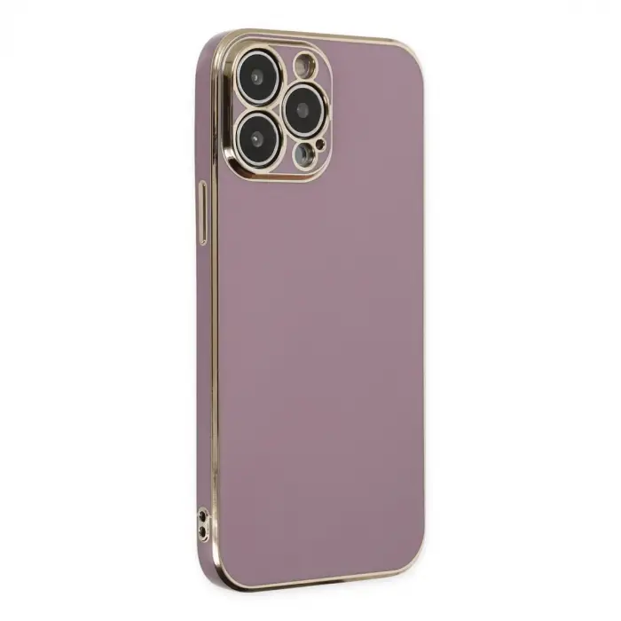 Apple İphone 15 Pro Max Kılıf Volet Silikon - Mor