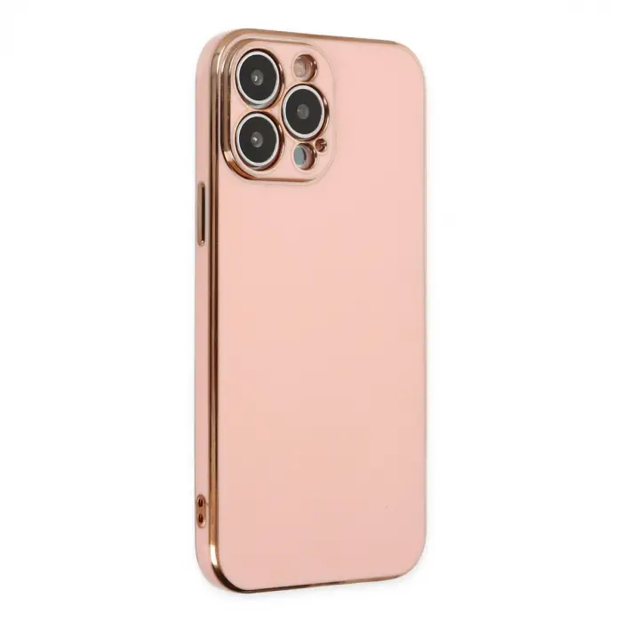 Apple İphone 15 Pro Max Kılıf Volet Silikon - Pembe