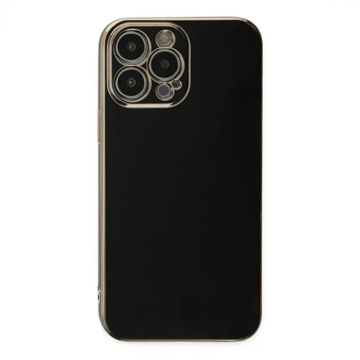 Apple İphone 15 Pro Max Kılıf Volet Silikon - Siyah