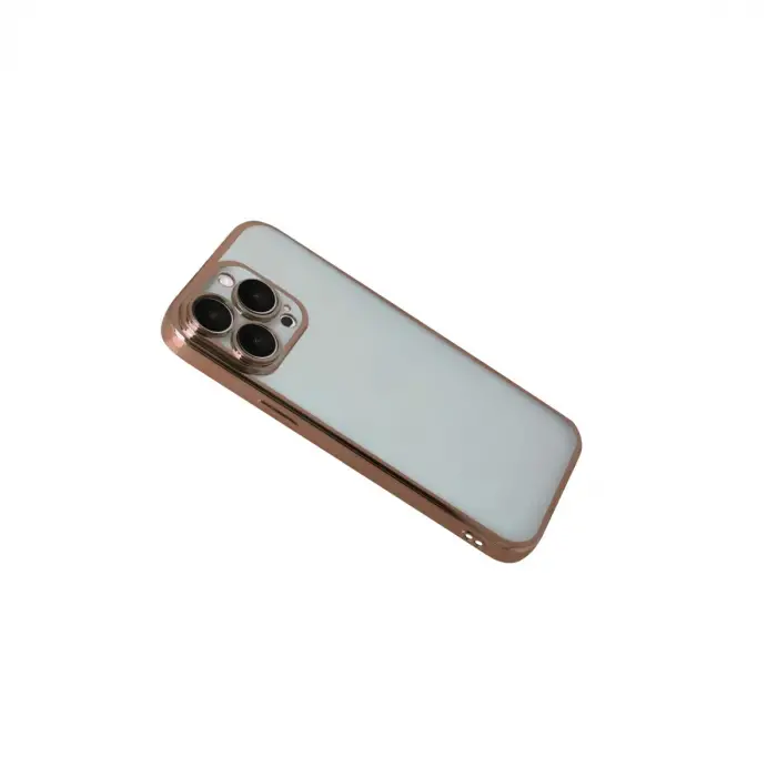 Apple İphone 15 Pro Max Razer Lensli Silikon - Çöl Titanyum