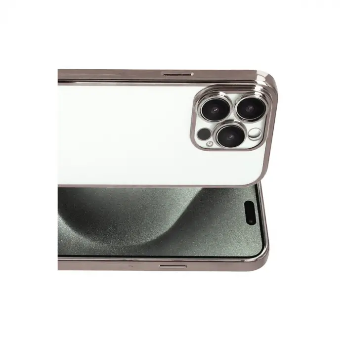 Apple İphone 15 Pro Max Razer Lensli Silikon - Titan Gri