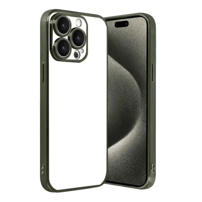 Apple İphone 15 Pro Max Razer Lensli Silikon - Yeşil