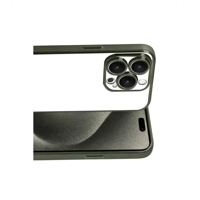 Apple İphone 15 Pro Max Razer Lensli Silikon - Yeşil