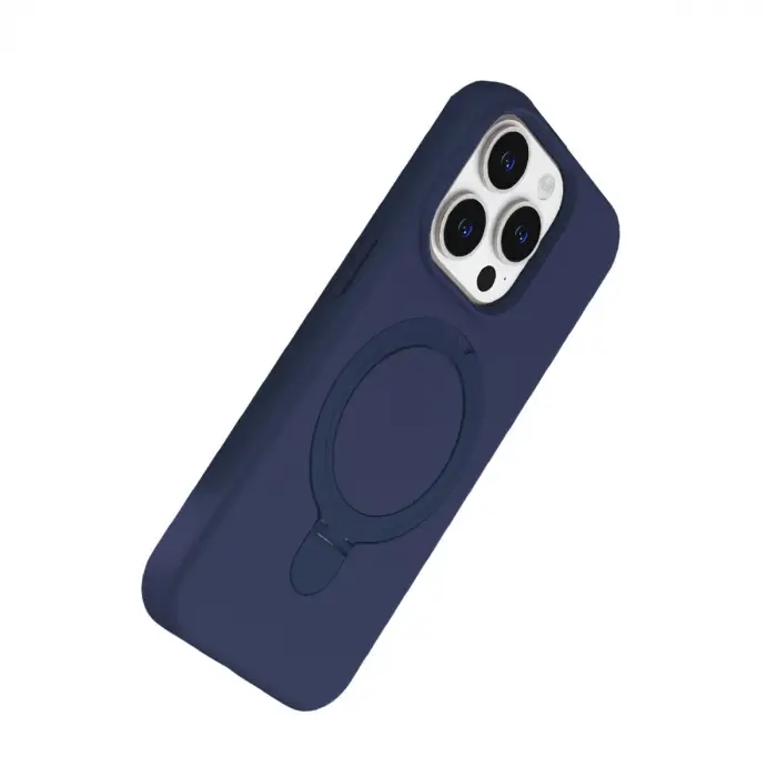 Apple İphone 15 Pro Max Regal Magsafe Standlı Kapak - Lacivert