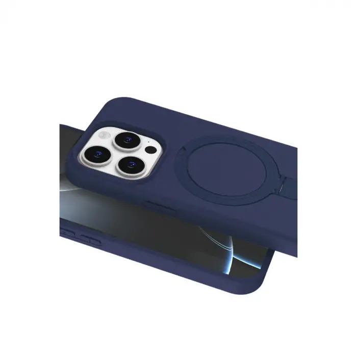Apple İphone 15 Pro Max Regal Magsafe Standlı Kapak - Lacivert