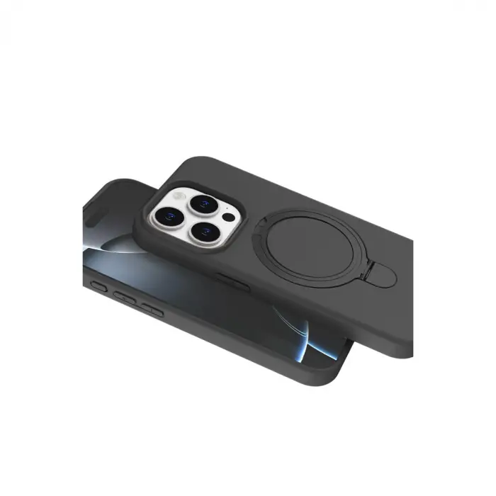 Apple İphone 15 Pro Max Regal Magsafe Standlı Kapak - Titan Gri