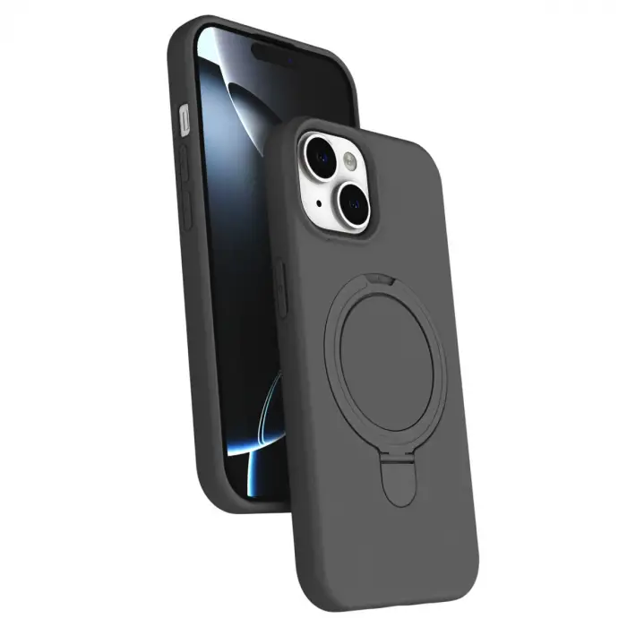 Apple İphone 15 Regal Magsafe Standlı Kapak - Titan Gri