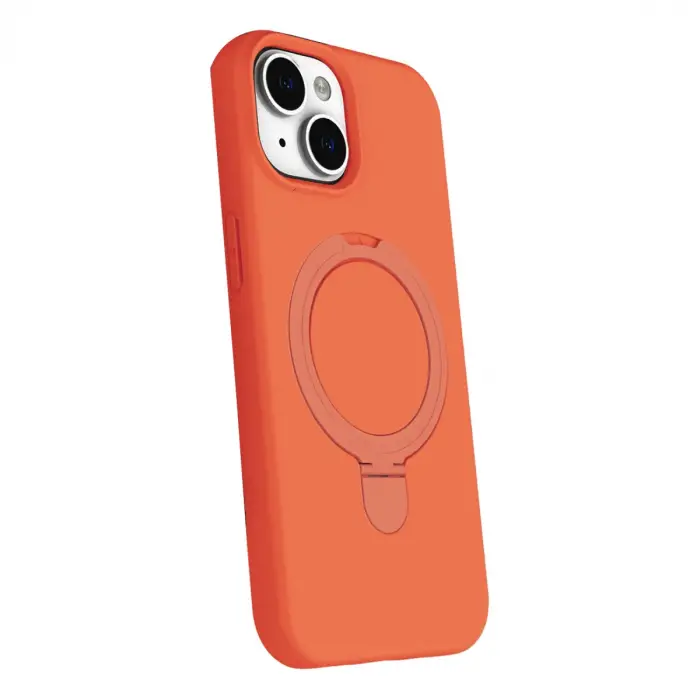 Apple İphone 15 Regal Magsafe Standlı Kapak - Turuncu