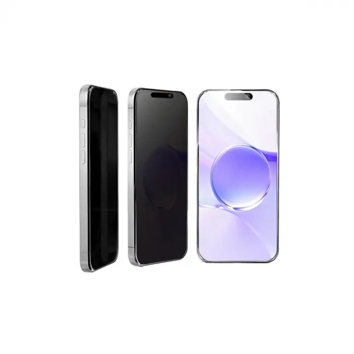 Apple İphone 16 Bilvis 5in1 5d Magic Hayalet Cam Ekran Koruyucu - Siyah