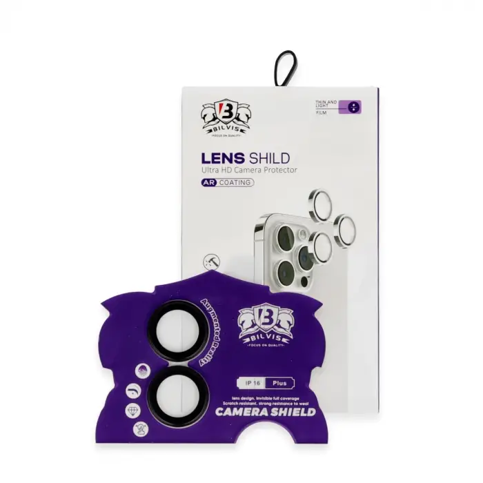 Apple İphone 16 Bilvis Titan Kamera Lens - Siyah