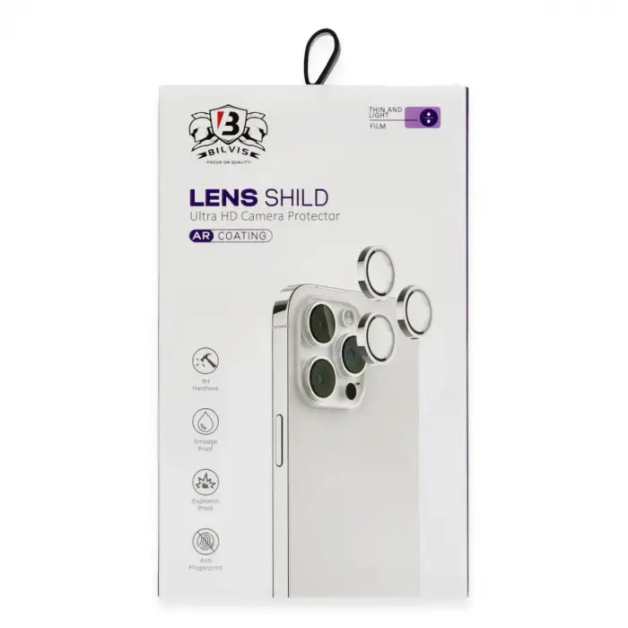 Apple İphone 16 Bilvis Titan Kamera Lens - Siyah