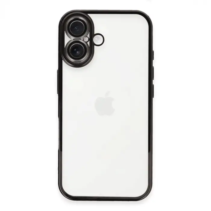 Apple İphone 16 Kılıf Razer Lensli Silikon - Siyah