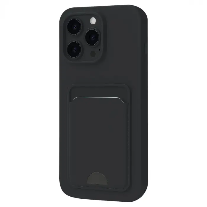 Apple İphone 16 Plus Kılıf Kelvin Kartvizitli Silikon - Siyah
