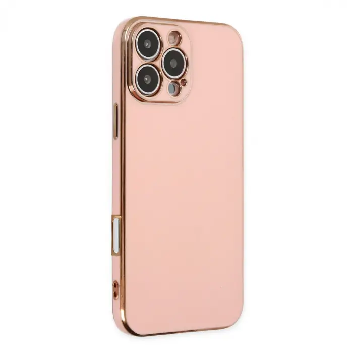 Apple İphone 16 Pro Kılıf Volet Silikon - Pembe