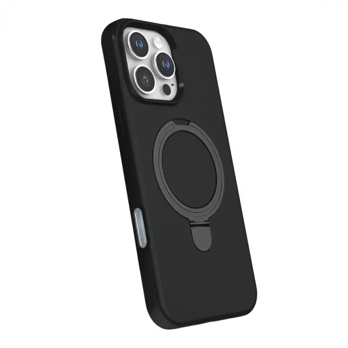 Apple İphone 16 Pro Regal Magsafe Standlı Kapak - Siyah