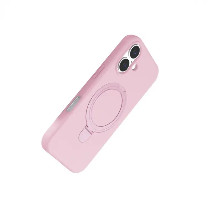 Apple İphone 16 Regal Magsafe Standlı Kapak - Açık Pembe