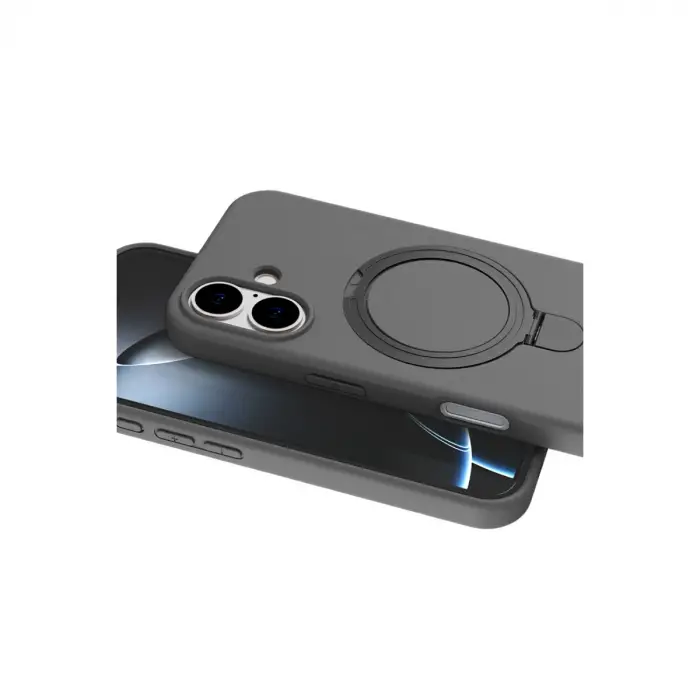 Apple İphone 16 Regal Magsafe Standlı Kapak - Titan Gri