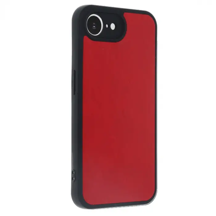 Apple İphone 16e Kılıf Aras Deri Kapak - Kırmızı