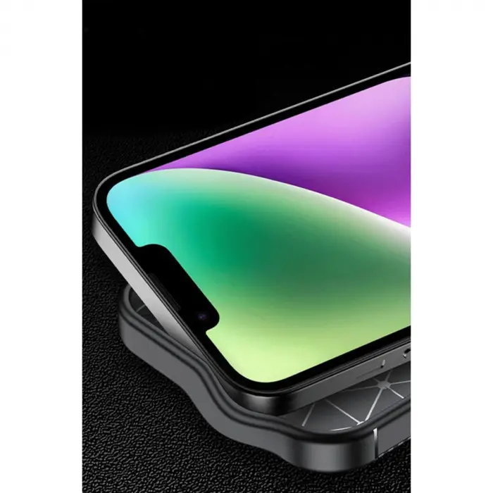 Apple İphone 16e Kılıf Auto Focus Karbon Kapak - Siyah
