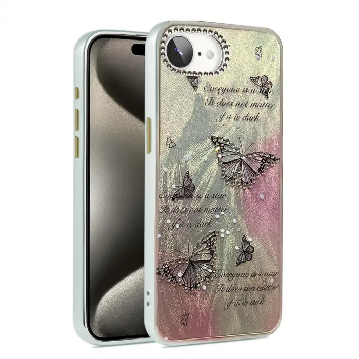 Apple İphone 16e Kılıf Blade Aynalı Desenli Kapak - Desen 6