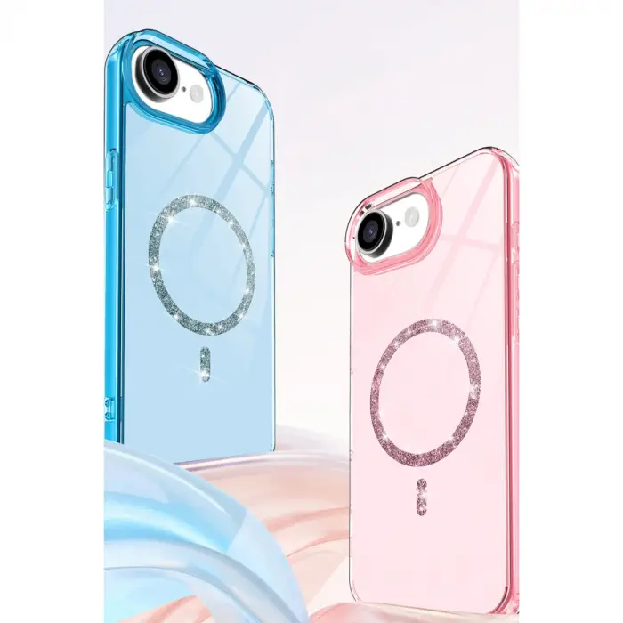 Apple İphone 16e Live Diamond Magsafe Kapak - Pembe