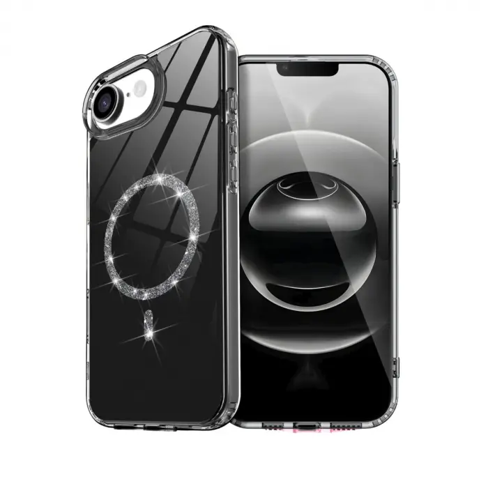 Apple İphone 16e Live Diamond Magsafe Kapak - Siyah