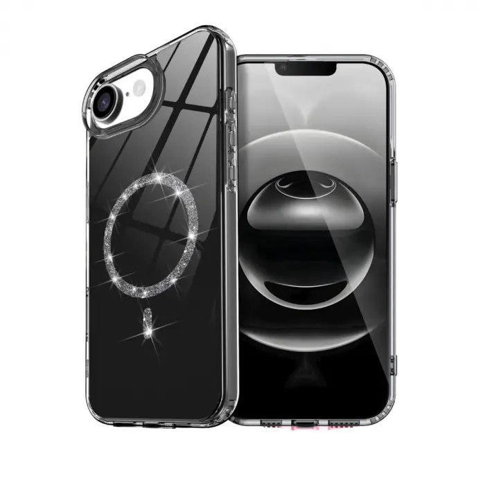 Apple İphone 16e Live Diamond Magsafe Kapak - Siyah
