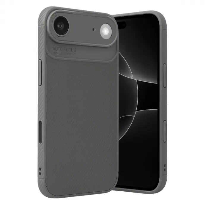 Apple İphone 17 Air Auto Focus Karbon Kapak - Gri
