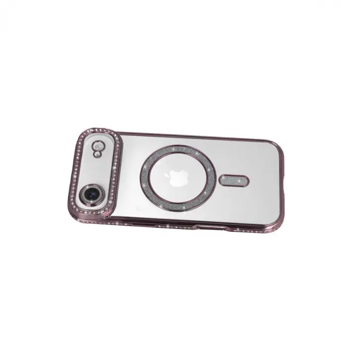 Apple İphone 17 Air Joke Simli Magneticsafe Kılıf - Pembe
