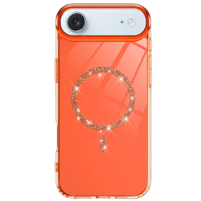 Apple İphone 17 Air Live Diamond Magsafe Kapak - Turuncu
