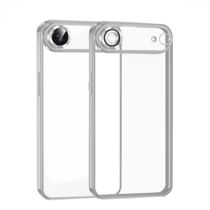 Apple İphone 17 Air Razer Lensli Silikon - Gümüş