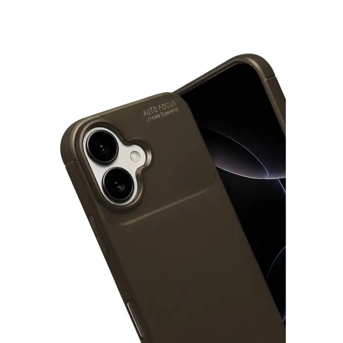 Apple İphone 17 Auto Focus Karbon Kapak - Kahverengi