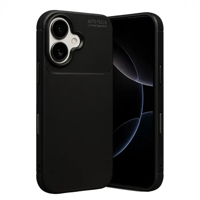 Apple İphone 17 Auto Focus Karbon Kapak - Siyah