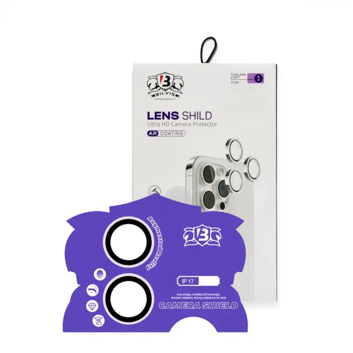 Apple İphone 17 Bilvis Titan Kamera Lens - Lila