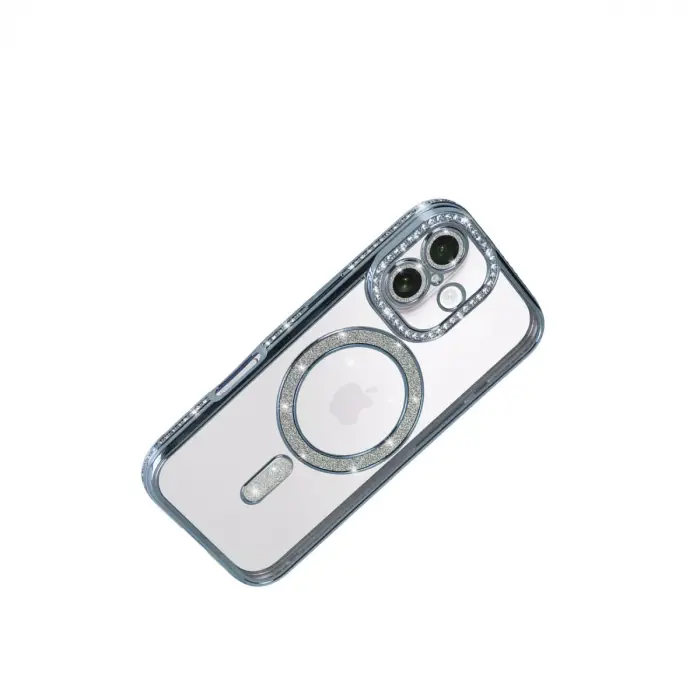 Apple İphone 17 Joke Simli Magneticsafe Kılıf - Mavi
