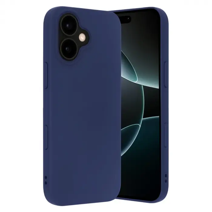 Apple İphone 17 Nano İçi Kadife Silikon - Lacivert