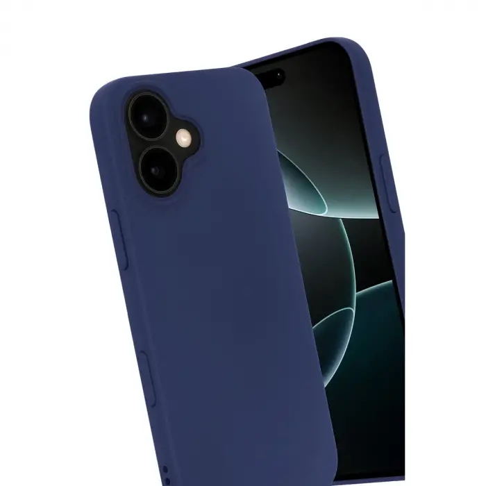 Apple İphone 17 Nano İçi Kadife Silikon - Lacivert