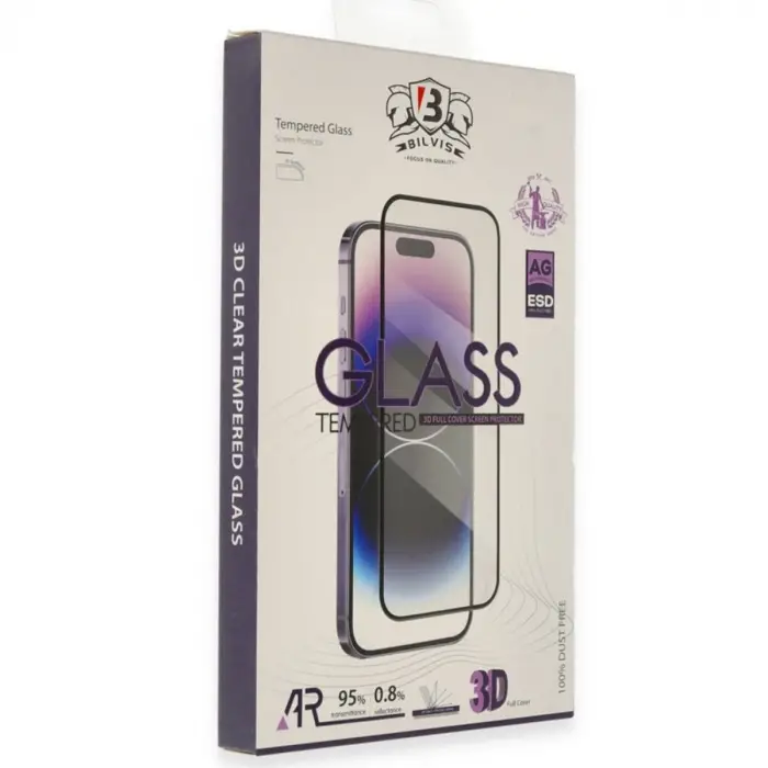 Apple İphone 17 Pro Bilvis 3d Cam Ekran Koruyucu - Siyah