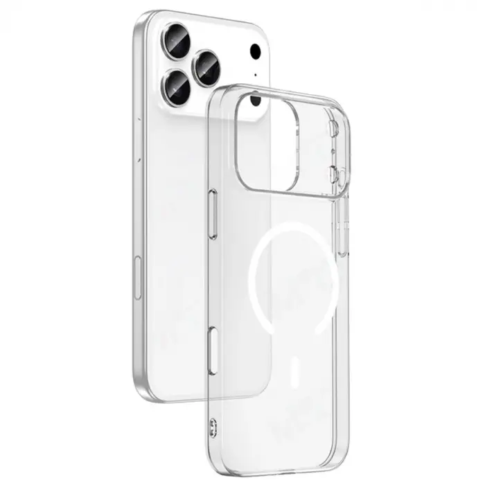 Apple İphone 17 Pro Combo Sert Şeffaf Magsafe Kapak - Şeffaf