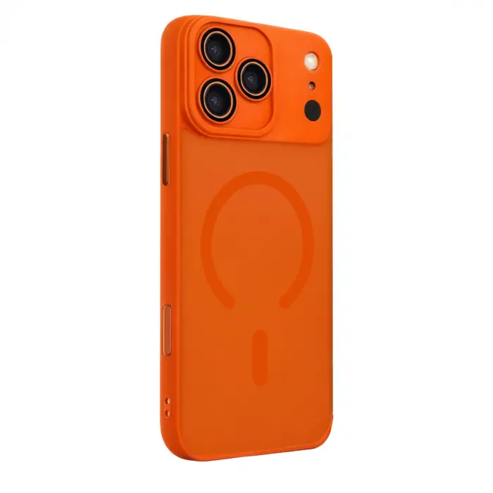 Apple İphone 17 Pro Jota Lensli Magsafe Kapak - Turuncu