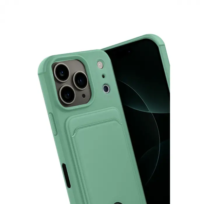 Apple İphone 17 Pro Kelvin Kartvizitli Silikon - Açık Yeşil