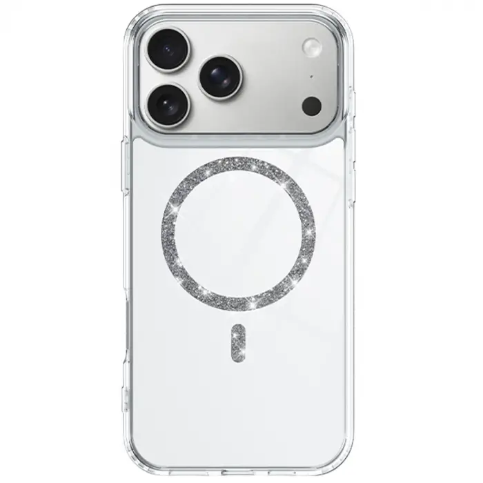 Apple İphone 17 Pro Live Diamond Magsafe Kapak - Şeffaf