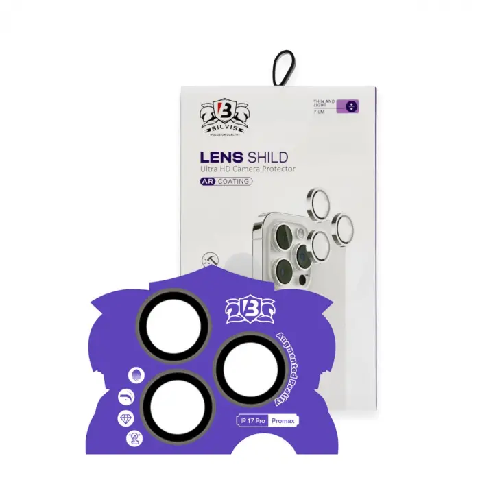 Apple İphone 17 Pro Max Bilvis Titan Kamera Lens - Natural Grey