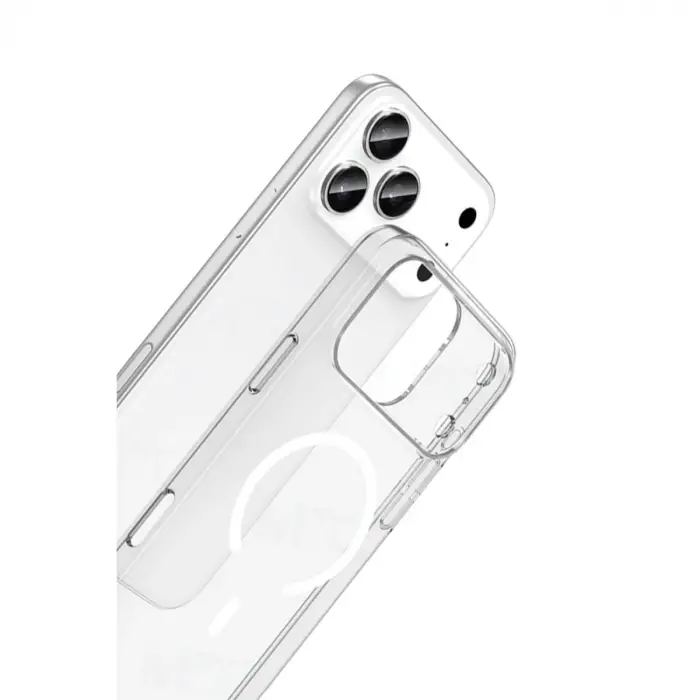 Apple İphone 17 Pro Max Combo Sert Şeffaf Magsafe Kapak - Şeffaf