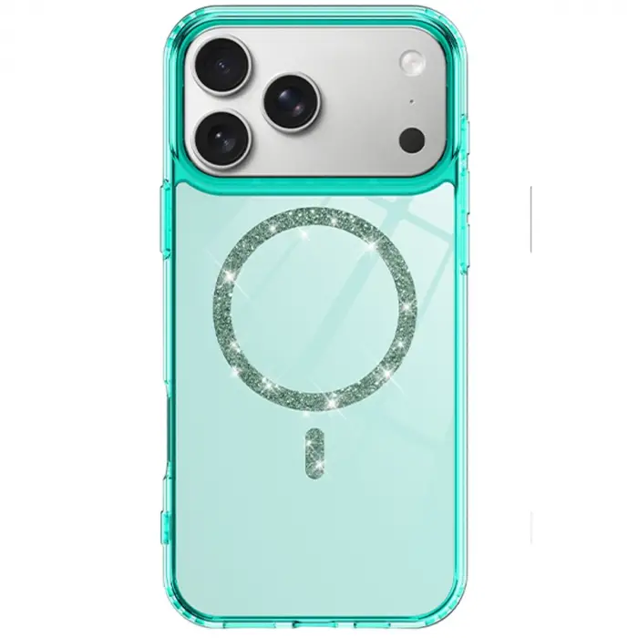 Apple İphone 17 Pro Max Live Diamond Magsafe Kapak - Yeşil