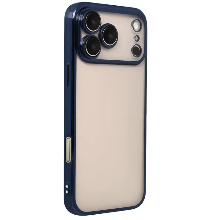 Apple İphone 17 Pro Max Razer Lensli Silikon - Lacivert