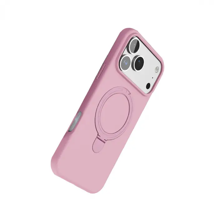 Apple İphone 17 Pro Max Regal Magsafe Standlı Kapak - Açık Pembe