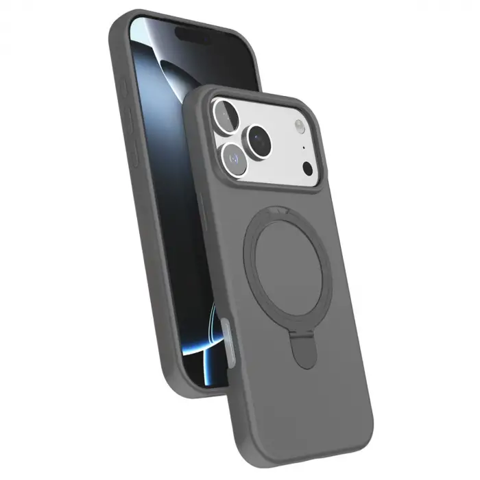 Apple İphone 17 Pro Regal Magsafe Standlı Kapak - Titan Gri