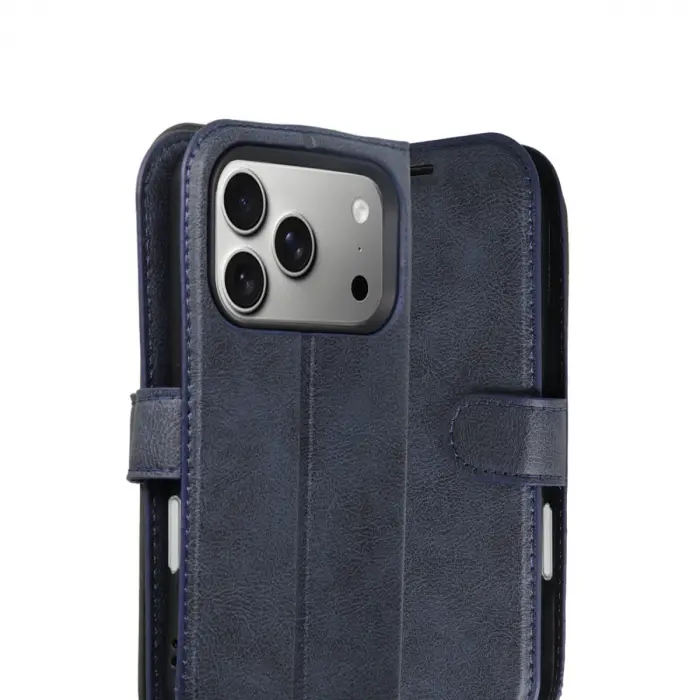 Apple İphone 17 Pro Trend S Plus Kapaklı Kılıf - Lacivert